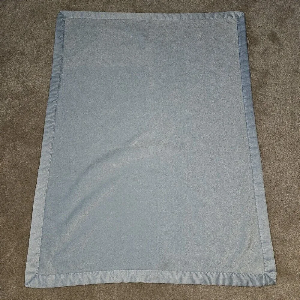 Koala Baby 2013 Solid Light Blue Baby Blanket SOFT Fleece Satin Trim 29x39